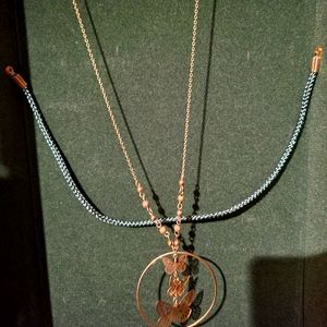 Butterfly necklace, gold color, Avon